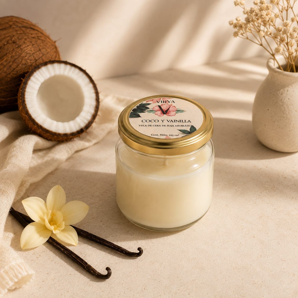 Vela Aromática de Coco y Vainilla